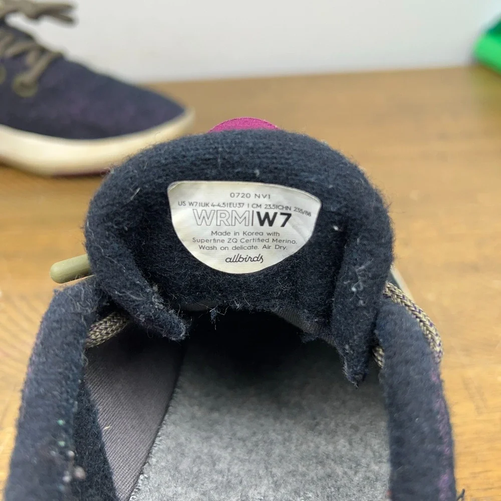 AllBirds Wool Runners Womens 7 Purple Merino Wool Running Shoes Sneakers‎